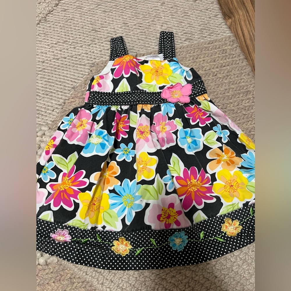 Blueberi Boulevard 24 months Colorful Floral Girls Summer Dress